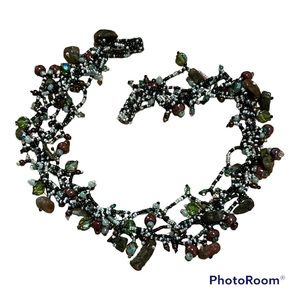 Women’s Multi-stranded Gem Stone 19” Necklace